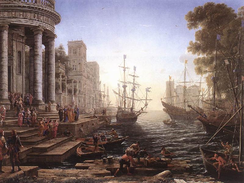 Claude Lorrain Port Scene with the Embarkation of St Ursula fgh Germany oil painting art